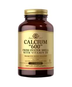 SOLGAR Calcium „600” from Oyster Shell with Vitamin D3 - Wapń z muszli ostryg (120 tabl.)
