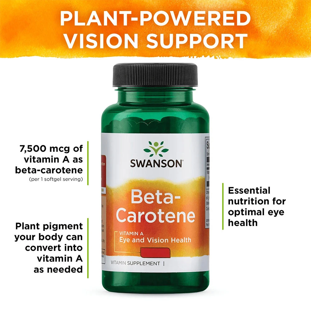 Beta-Caroten – A-Vitamin – 10,000 IE – 100 softgels - Image 3