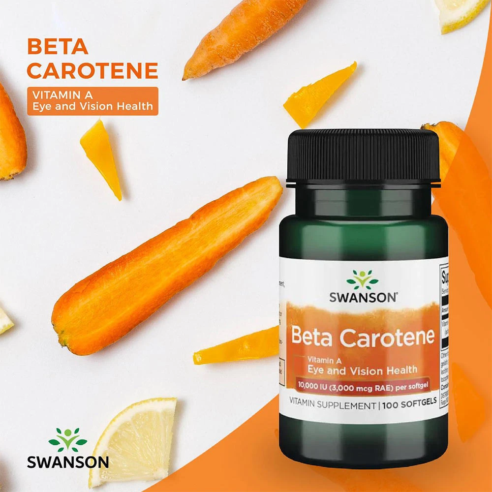 Beta-Caroten – A-Vitamin – 10,000 IE – 100 softgels - Image 5