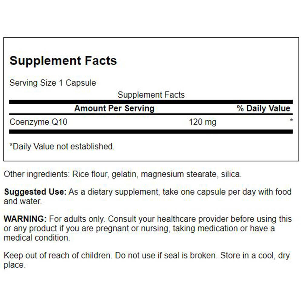 Swanson Coenzyme Q10 – 120 mg – 100 capsules - Image 3