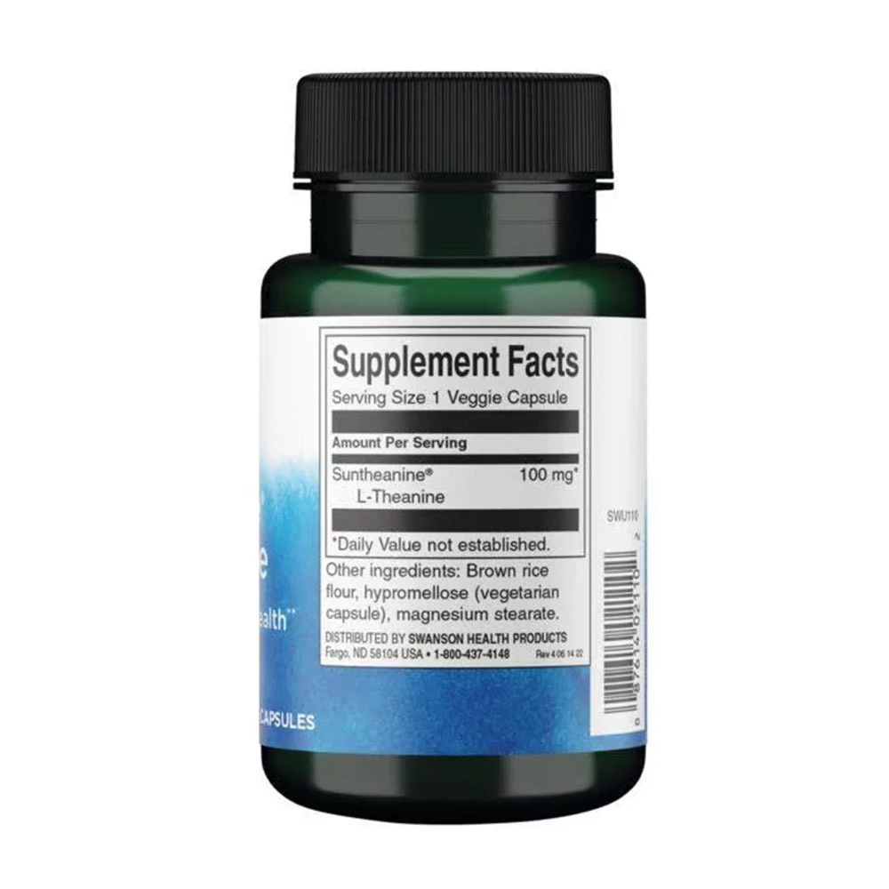 Suntheanine – L-Theanine – 60 vegetabilske kapsler - Image 2