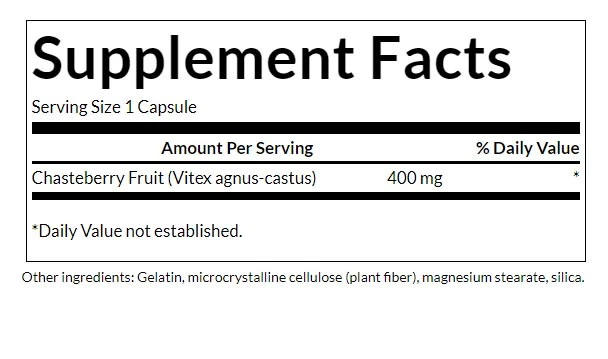 Fuld Spektrum Kyskhedstræ-Frugt – 400 mg – 120 capsules - Image 2