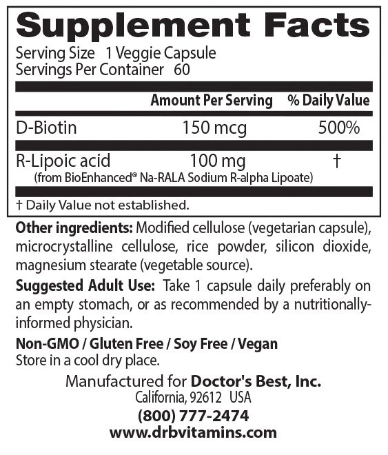 Stabilised R-Lipoic Acid with BioEnhanced Na-RALA – 100mg – 60 vcaps - Image 5