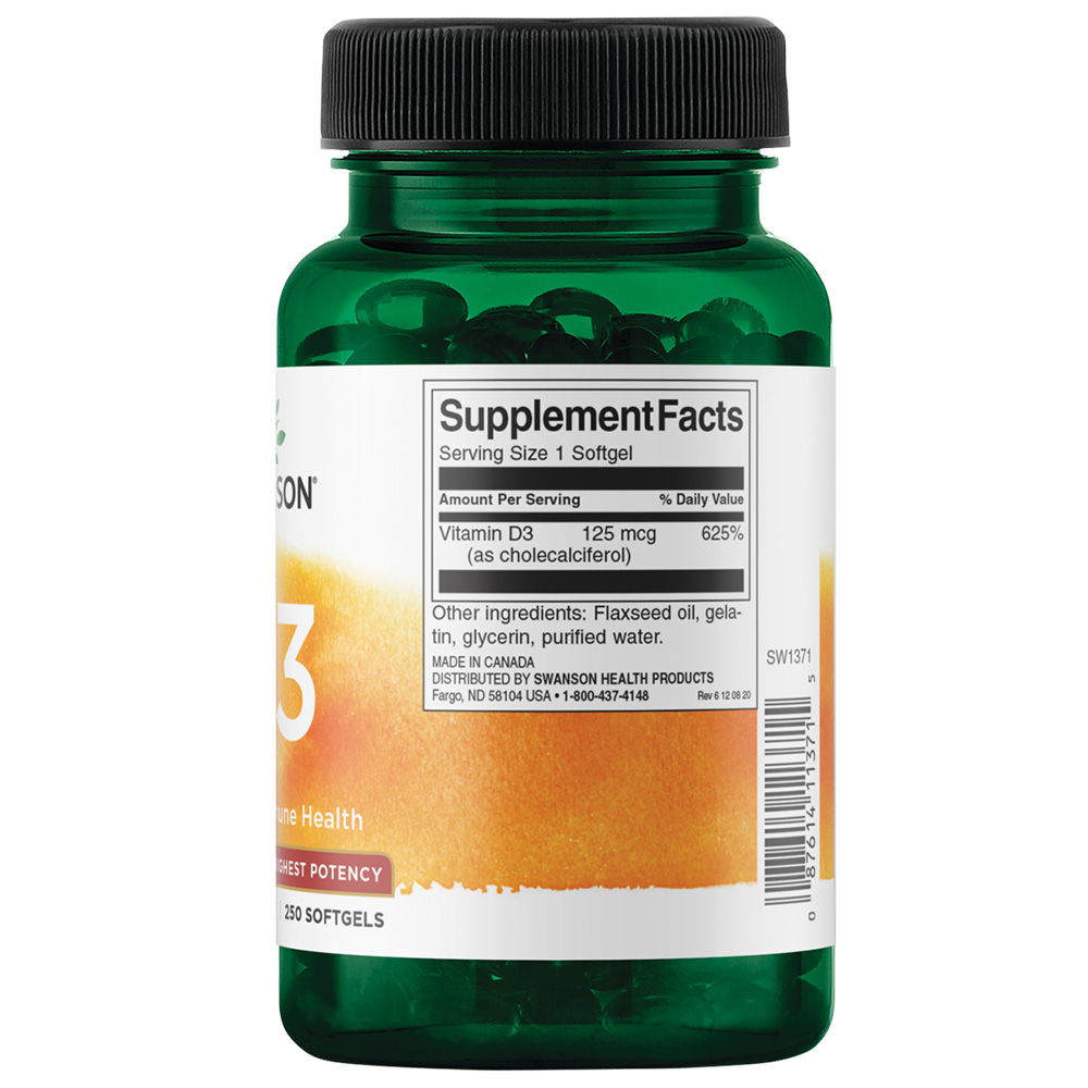 D3 Vitamin – 5000 IE – 250 Bløde Kapsler - Image 5