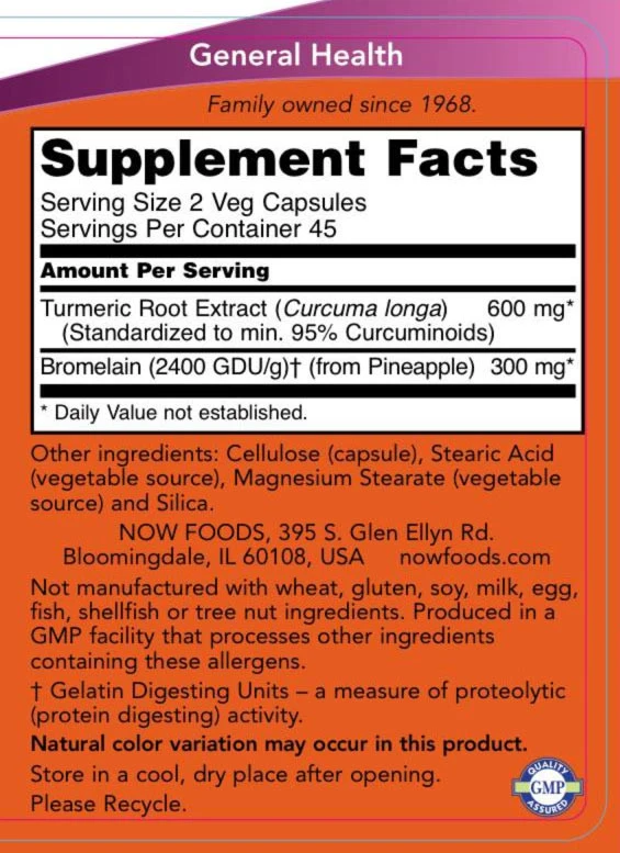 Gurkemeje & Bromelain – 90 veganske kapsler - Image 2