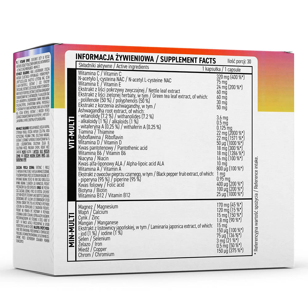 OstroVit – VITA&MINERALS Sport – 60 capsules - Image 3