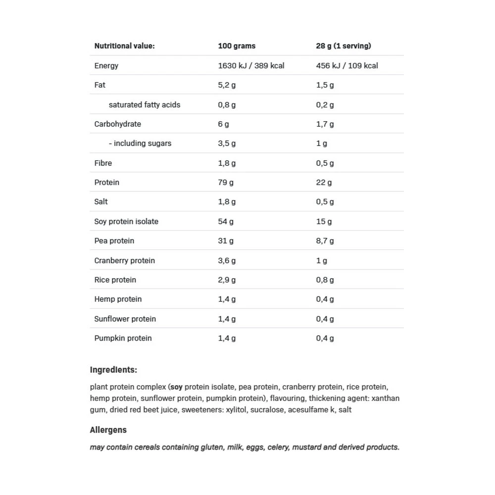 Vegansk Protein – Jordbær – 500 g - Image 3