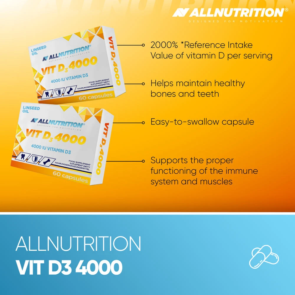 Vit D3 4000 IU – 60 capsules - Image 3