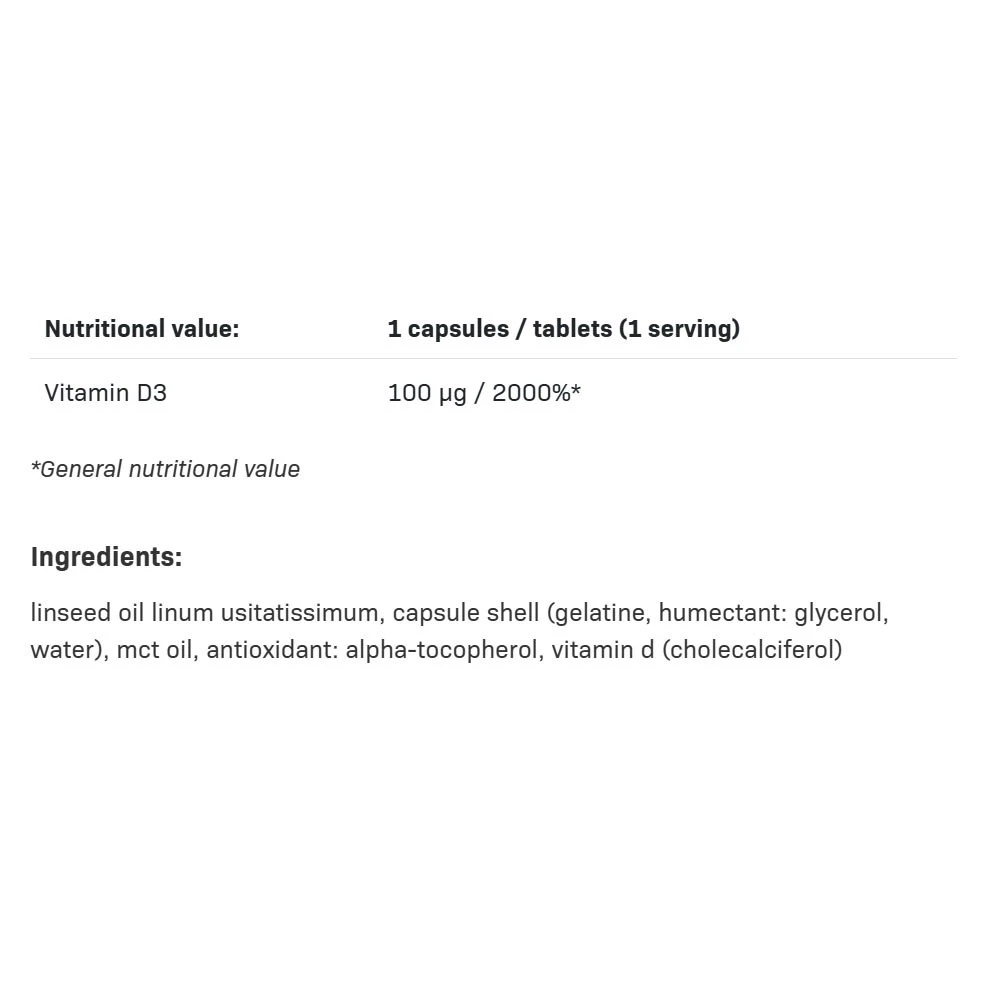 Vit D3 4000 IU – 60 capsules - Image 5
