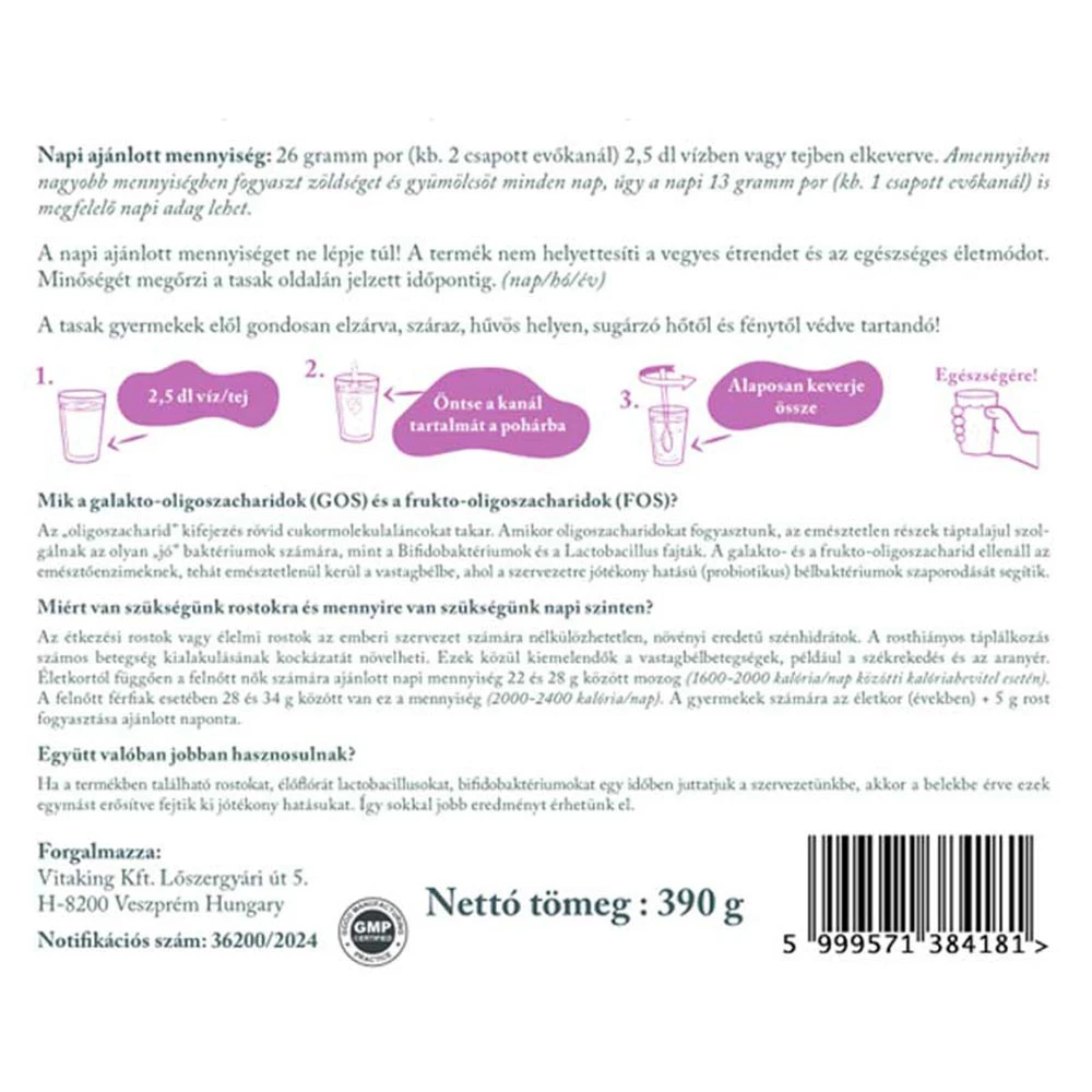 Vitaking – SymBIOTIC Fiber Jordbær – 390 g - Image 3
