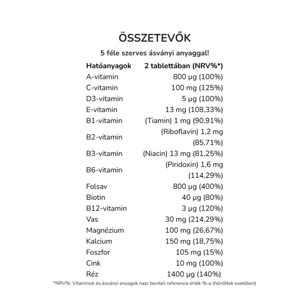 Vitaking – Trimester 1 Multivitamin uden jod – 60 tablets - Image 4