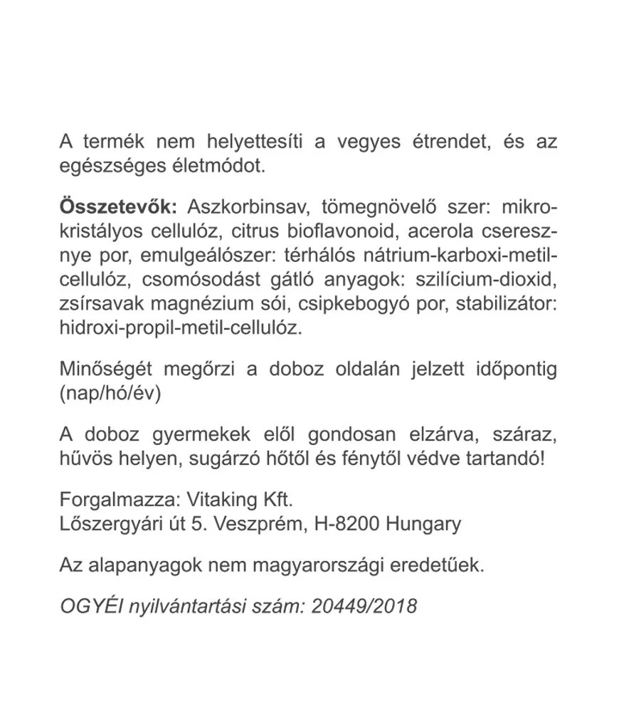 Vitaking – Vitamin C 1000 mg with Citrus Bioflavonoids and Acerola – 200 tablets - Image 5