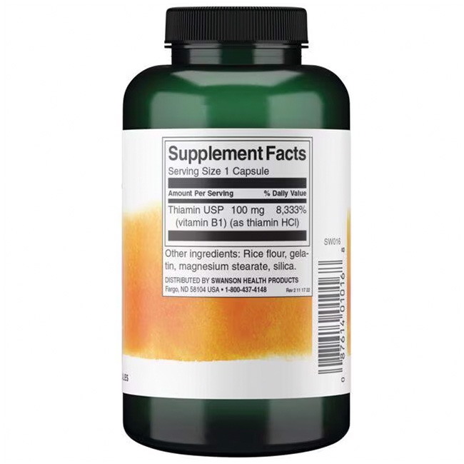 Vitamin B-1 (Thiamin) – 100 mg – 250 capsules - Image 3