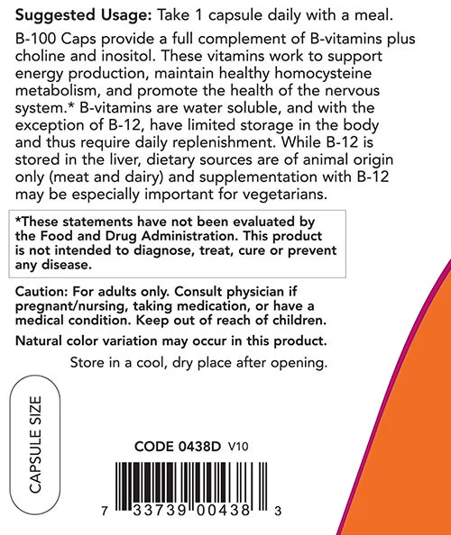 B-100 Vitamin – 250 capsules - Image 8