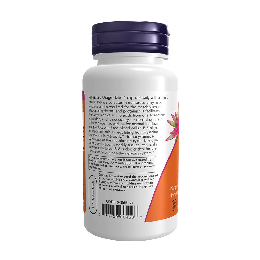 Vitamin B6 – 100 mg – 100 capsules - Image 3