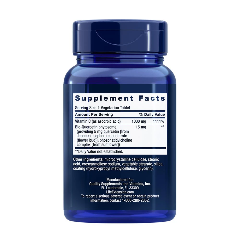 C-vitamin og Bio-Quercetin Phytosome – 60 vegetarian tablets - Image 2