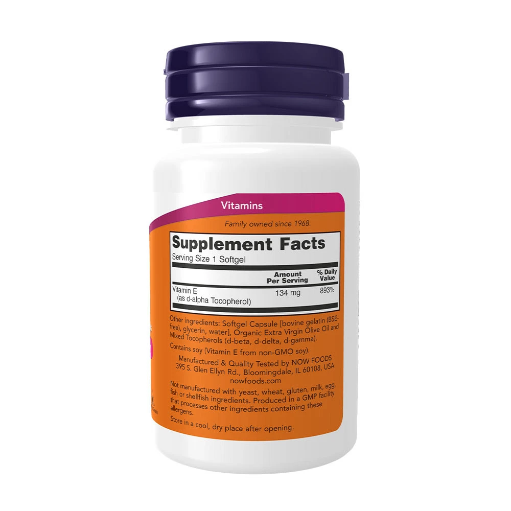 Vitamin E-200 – Naturligt (blandede tocopheroler) – 100 softgels - Image 2