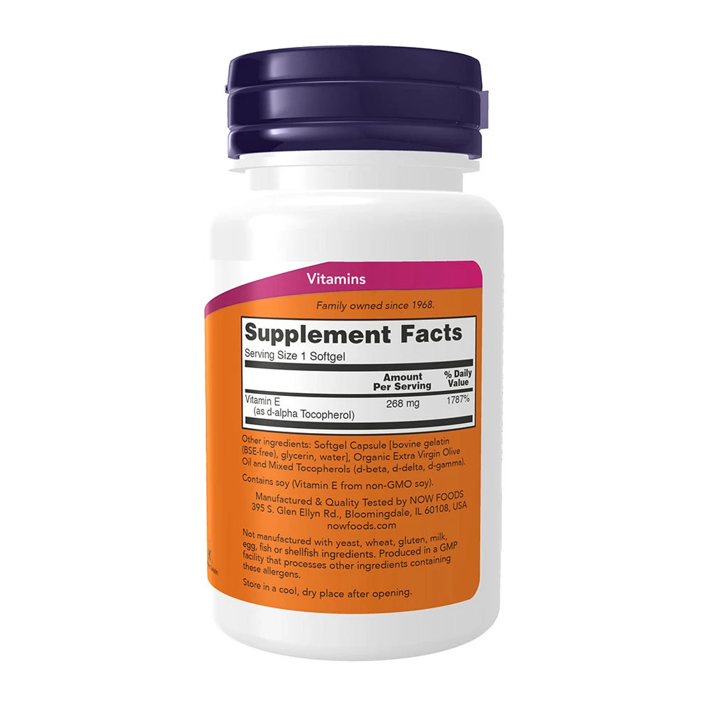 Vitamin E-400 – Naturligt (blandede tocopheroler) – 50 softgels - Image 2