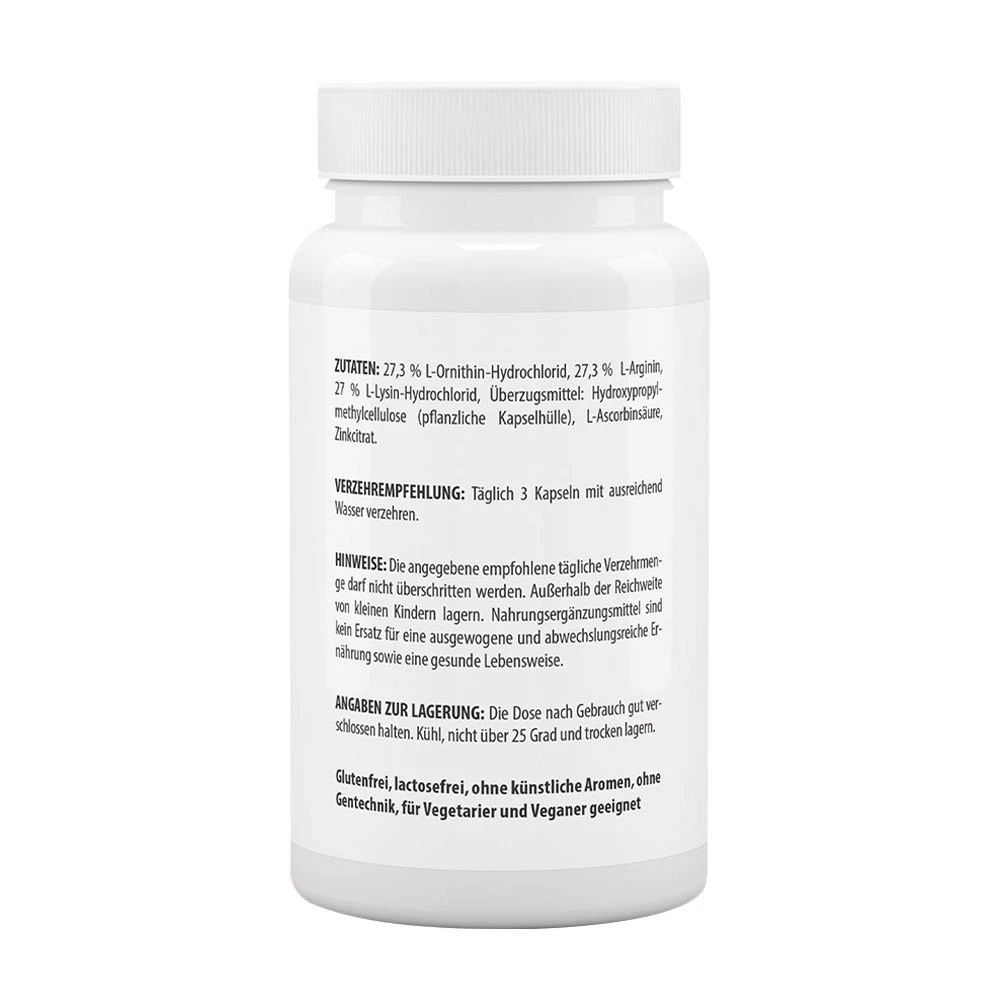 Vitaworld – Arginin-Ornithin-Lysin + C + Zink – 60 capsules - Image 3