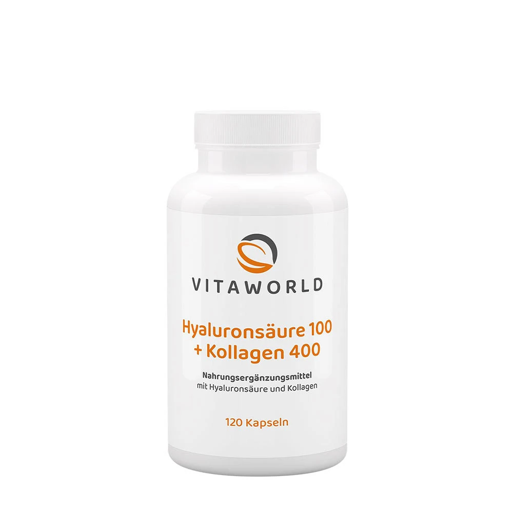 Vitaworld Hyaluronic Acid 100 + Collagen 400 (120 Capsules)