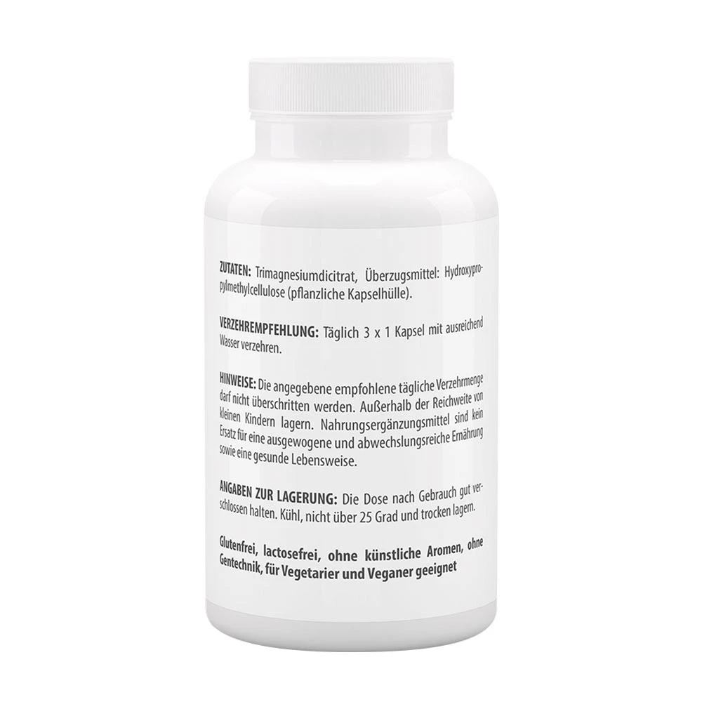 Vitaworld – Magnesium Citrate 125 mg – 120 capsules - Image 3