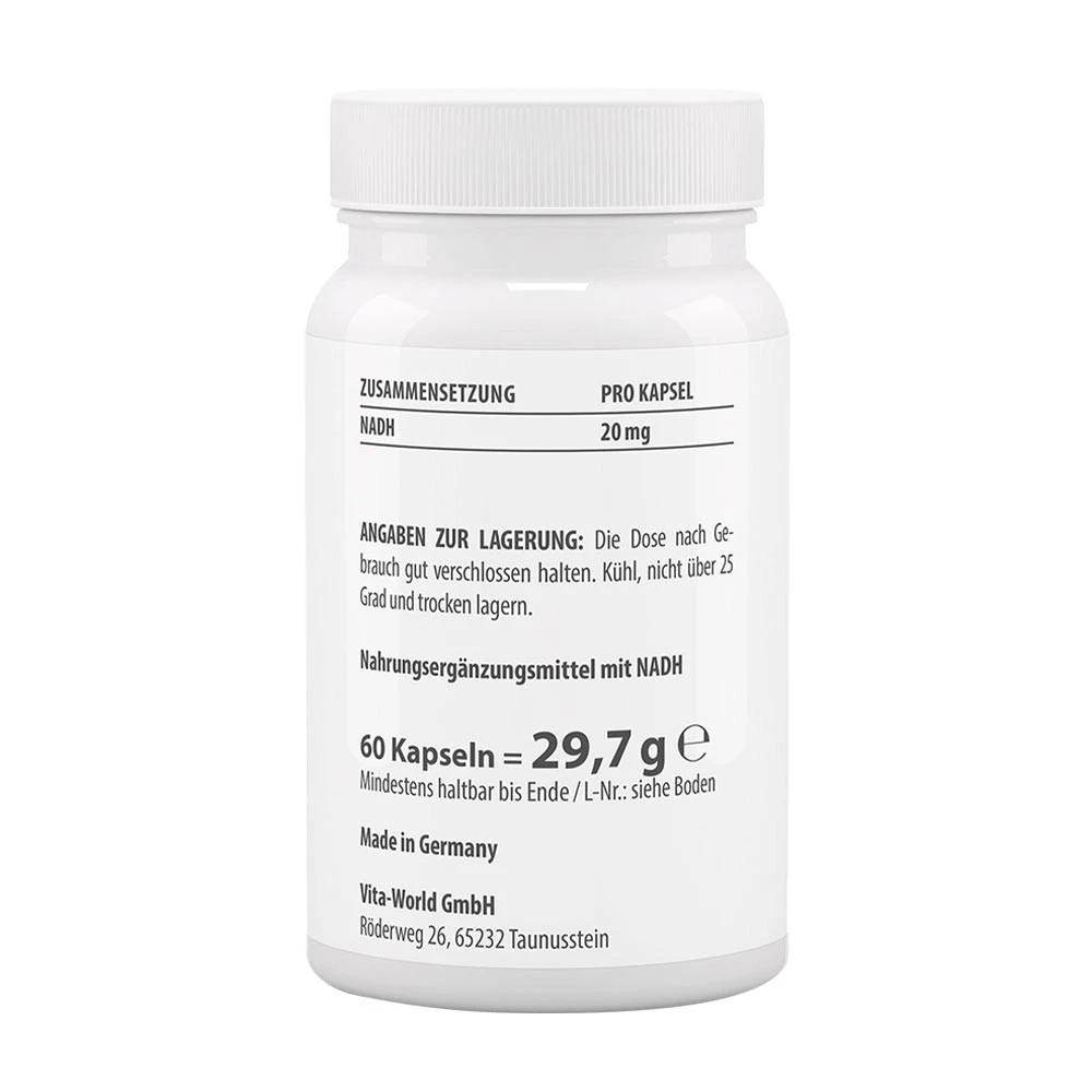Vitaworld – NADH 20 mg – 60 capsules - Image 2