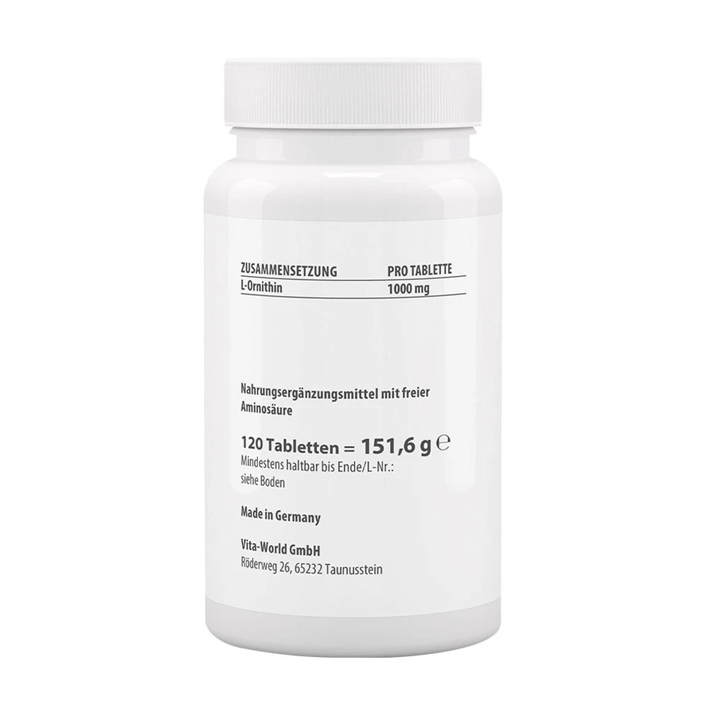Vitaworld – Ornithin 1000 mg – 120 tablets - Image 2
