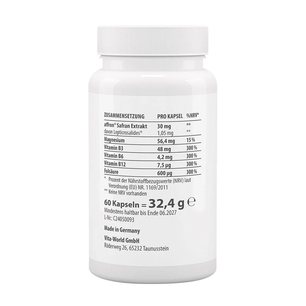 Vitaworld – Safranekstrakt – 60 kapsler - Image 2