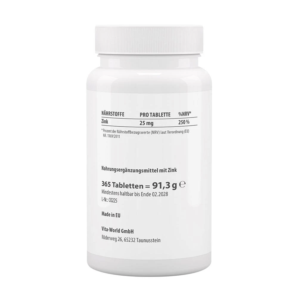 Vitaworld – Zink 25 mg – 365 tablets - Image 2
